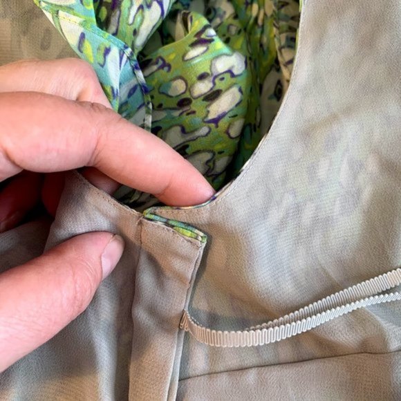 Anthropologie Leifsdottir 'Birch Tree' Green Silk Mini Dress - S - Picture 13 of 13